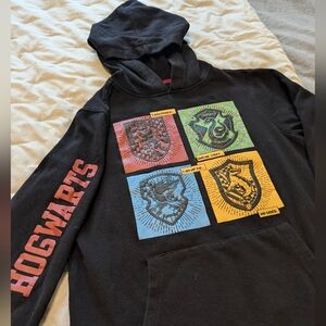 HP 🪄 Hogwarts Black Multi-Color Crest Hoodie